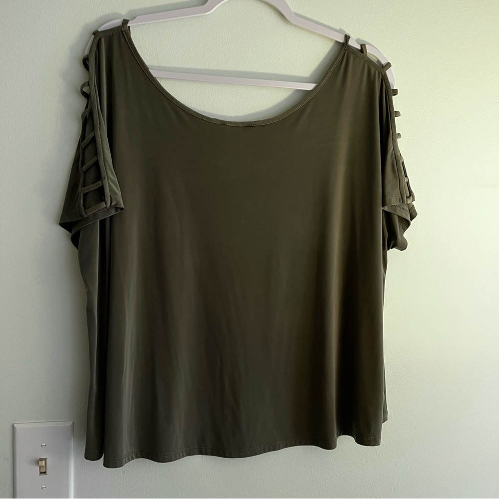 Cato olive green blouse xl - Picture 2 of 3